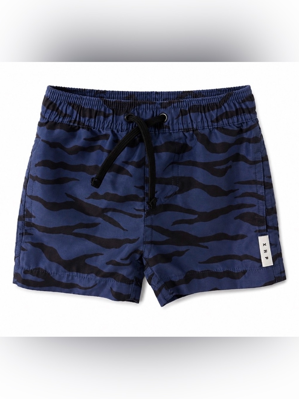 Huxbaby Navy Tiger Stripe Swim Trunks